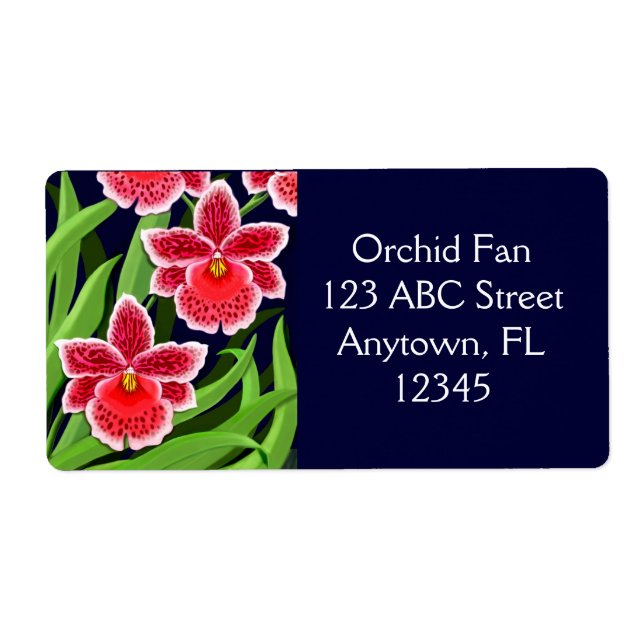 Etiqueta Rótulo de Orquídeas de Odontoglossum Exótica (Frente)