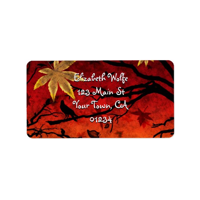 Etiqueta Rótulo de 'Outono Azul' (Frente)