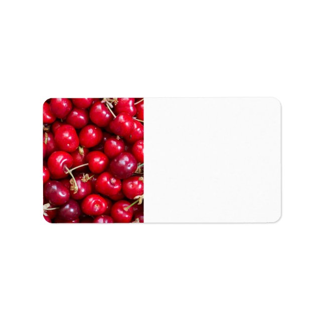 Etiqueta Rótulo de padrão de cereja doce (Frente)