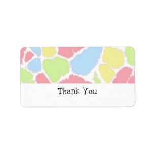 Etiqueta Rótulo de Padrão de Pele de Girafa com Cores Múlti