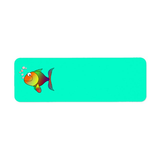 Etiqueta Rótulo de peixe feliz (Frente)