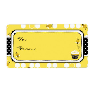 Etiqueta Rótulo de Presente de Abelha