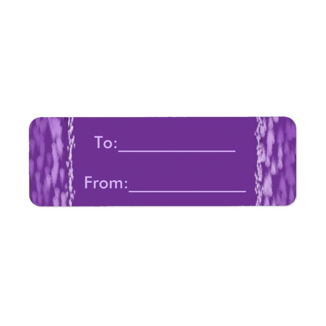 Etiqueta Rótulo de Presente Roxo (Frente)
