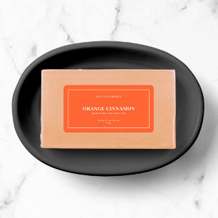 Etiqueta Rótulo de Produto de Cor Editável de Borda Branca