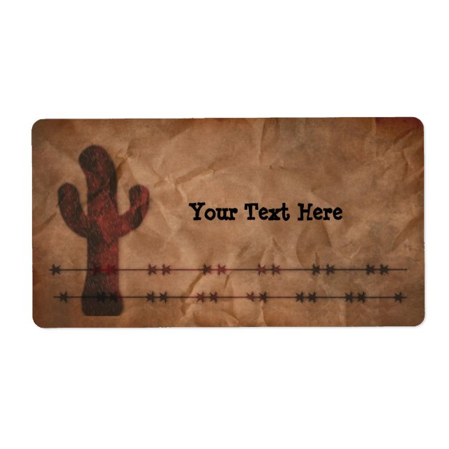 Etiqueta Rótulo de Produto Ocidental Rótulo de Negócio (Frente)