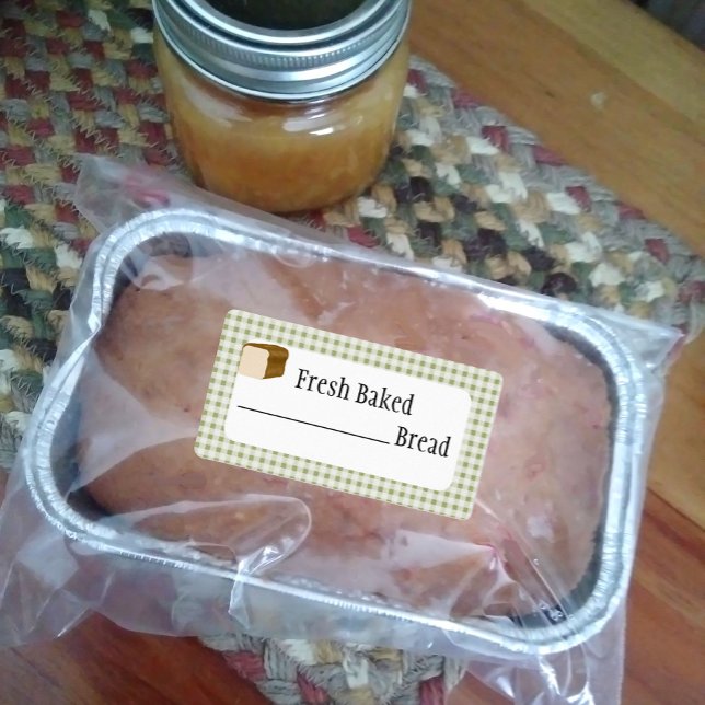 Etiqueta Rótulo de Produto Pão Fresco Fresco (Criador carregado)