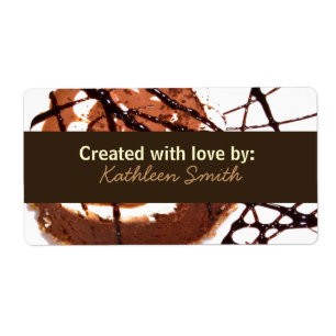 Etiqueta Rótulo de receitas de sonho de chocolate
