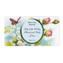 Rótulo de Sabão e Produtos de Banho de Borboleta -