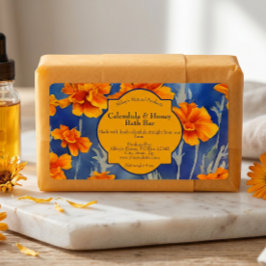 Etiqueta Rótulo de Sabonete ou Cosméticos de Flores de Cale