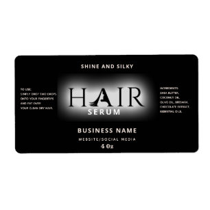 Etiqueta Rótulo de soro de cabelo elegante moderno
