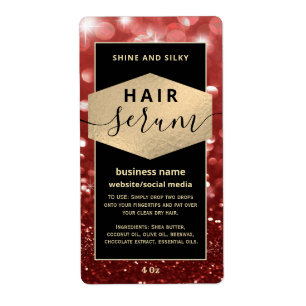 Etiqueta Rótulo de soro de cabelo moderno elegante para sc