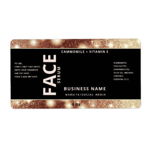 Etiqueta Rótulo de soro facial simples e elegante moderno