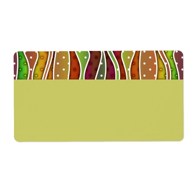 Etiqueta RÓTULO DE STRIPES AUTUMN Personalizáveis - NOME DE (Frente)