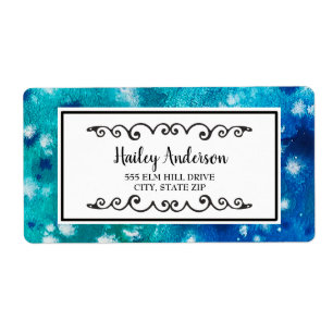 Etiqueta Rótulo de transporte branco verde-azul-esbranquiça