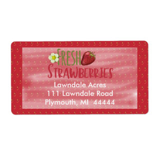 Etiqueta Rótulo de Transporte de Morangos