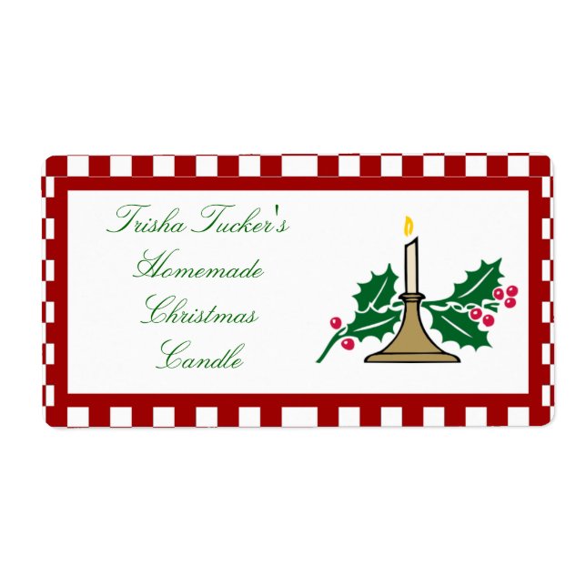 Etiqueta Rótulo de Vela Homemade (Frente)