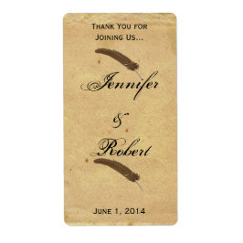 Etiqueta Rótulo de Vinho de Enchimento de Pergaminho de Ele