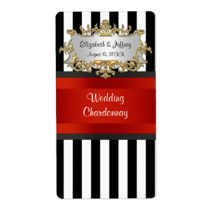 Etiqueta Rótulo de Vinho de Fita Preta, Preto, com Stripe,