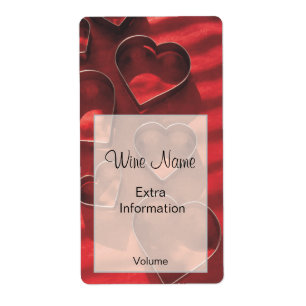 Etiqueta Rótulo de Vinho do Coração de Amor