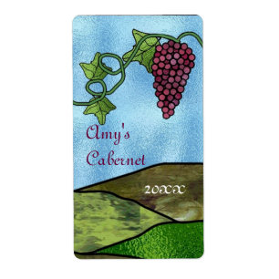 Etiqueta Rótulo de Vinho do Estilo de Vidro Estreito