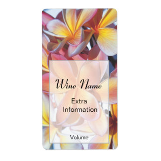 Etiqueta Rótulo de Vinho Frangipani Rosa