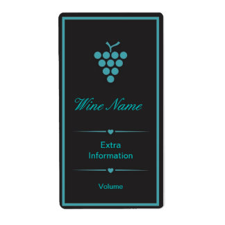 Etiqueta Rótulo de Vinho Preto Verde