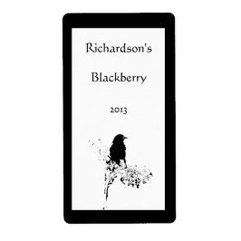 Etiqueta Rótulo de Vinho Silhout de Pássaros