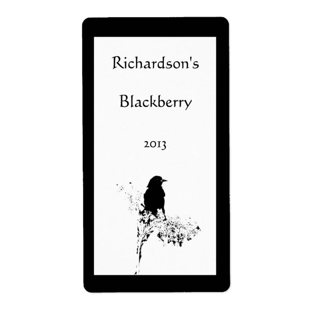 Etiqueta Rótulo de Vinho Silhout de Pássaros (Frente)