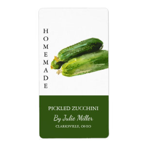 Etiqueta Rótulo de Zucchini Selado Moderno