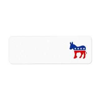 Etiqueta Rótulo Democrata Donkey