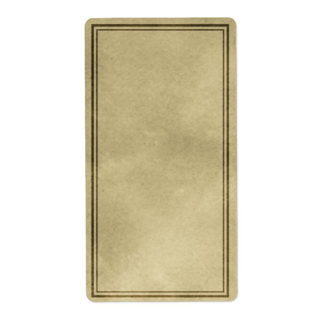 Etiqueta Rótulo do Apothecary Simples Vertical (Frente)