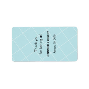 Etiqueta Rótulo do Balão de Casamento de Diamante Azul Aqua