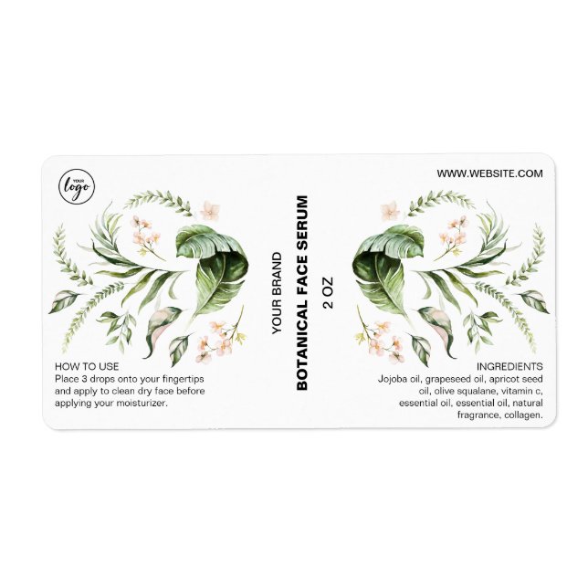 Etiqueta Rótulo do conta-gotas do frasco sérico (Frente)