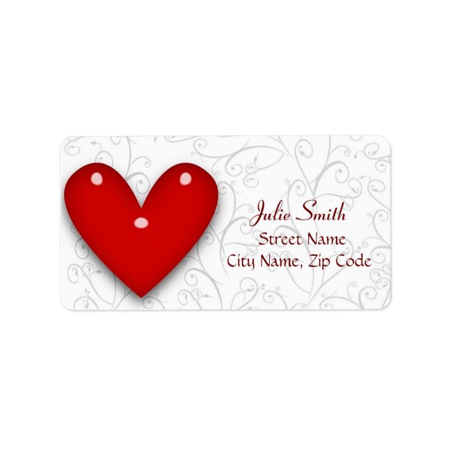 Etiqueta Rótulo do Coração (Frente)