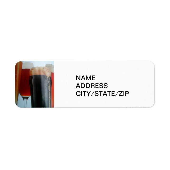 ETIQUETA RÓTULO DO ENDEREÇO DA CERVEJA DE CERVEJA (Frente)