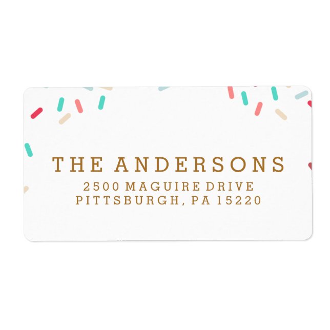 Etiqueta RÓTULO DO ENDEREÇO DE DEVOLUÇÃO DA rosquinha (Frente)