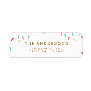 Etiqueta RÓTULO DO ENDEREÇO DE DEVOLUÇÃO DA rosquinha