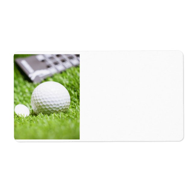 Etiqueta Rótulo do endereço de retorno de golfe e tee (Frente)