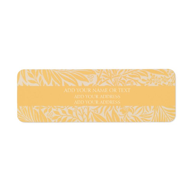 ETIQUETA RÓTULO DO ENDEREÇO: WILLIAM MORRIS : LARKSPUR (Frente)