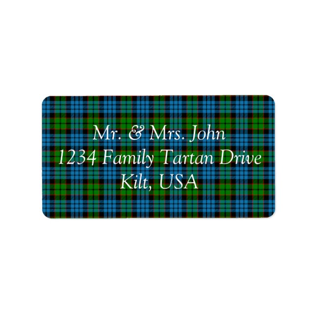Etiqueta Rótulo do Fletcher Tartan (Frente)