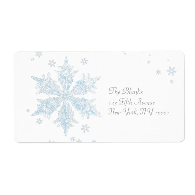 Etiqueta rótulo do floco de neve 3 (Frente)