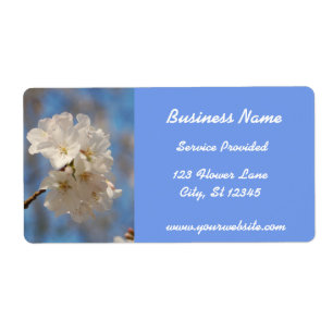 Etiqueta Rótulo do Flor de Cereja Branco