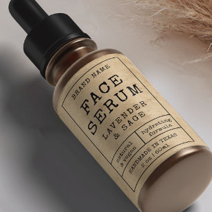 Etiqueta Rótulo do Frasco Cosmético de 2 OZ 60 ml