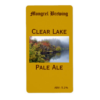 Etiqueta Rótulo do Frasco da Cerveja