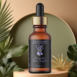 Etiqueta Rótulo do frasco do conta-gotas de Lavanda preta 2