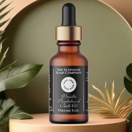 Etiqueta Rótulo do frasco do recipiente de cosméticos preto