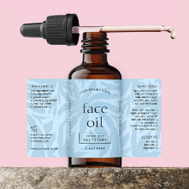 Etiqueta Rótulo do Frasco do Revestido Pele Azul Claro 2 OZ