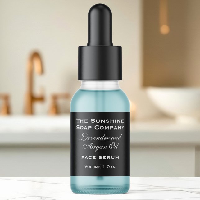 Etiqueta Rótulo do frasco minúsculo preto (Criador carregado)