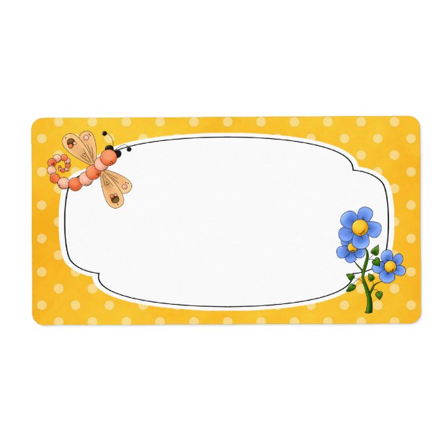 Etiqueta Rótulo do Jardim Dragonfly (Frente)