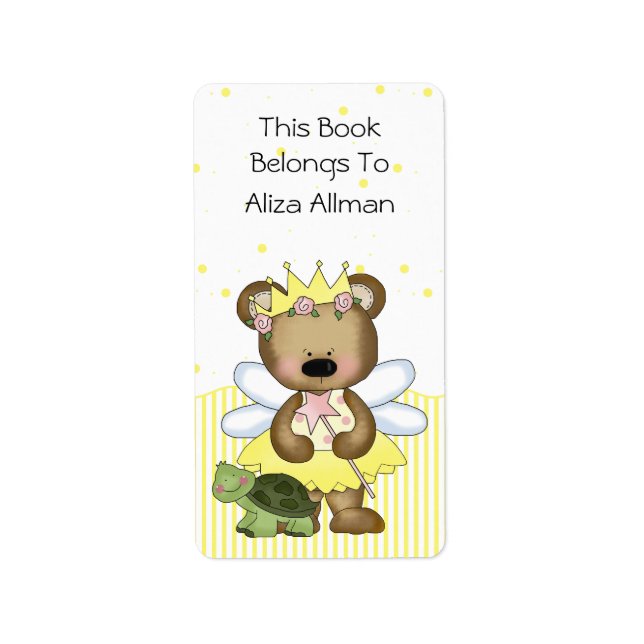 Etiqueta Rótulo do Livreto do Urso Leiteiro Amarelo (Frente)